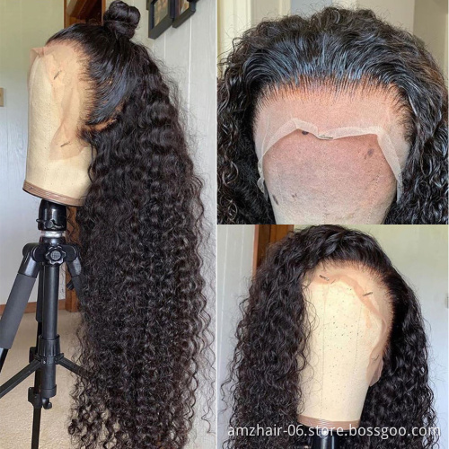 Yeswigs Cheap Kinky Curly Hd Full Lace Front Wig Pre Plucked Brazilian Virgin Human Hair Transparent Lace Frontal Wig Vendor